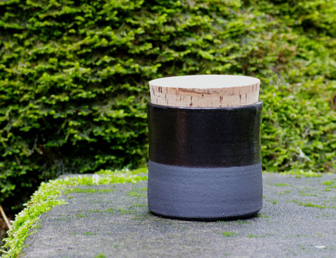 Black Corked Canister
